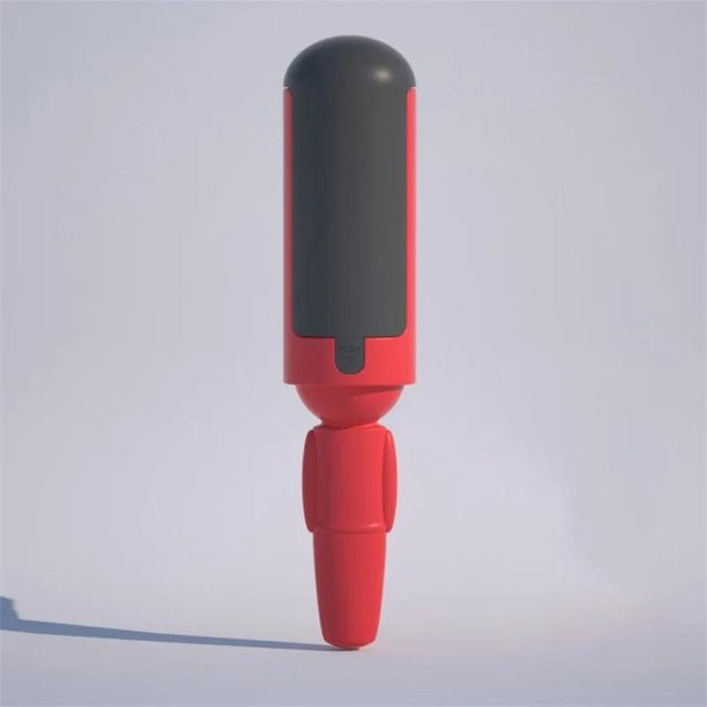 NATAWA Tierhaarentferner Elektrostatische Mehrzweckbürste für Kleidung und Haustiere, Selbstreinigender Fusselentferner, Rot - Bild 1