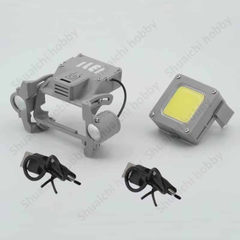 DJI Nachtflug-Suchscheinwerfer LED-Scheinwerfer in Grau für DJI Flip RC Drone mit winkelverstellbarem Fülllicht - Bild 2