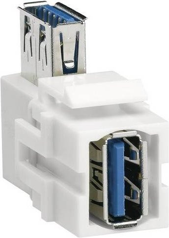 Hager USB 3.2 Gen 1 Einbaumodul USB 3.0 Keystone in Weiß - Bild 1