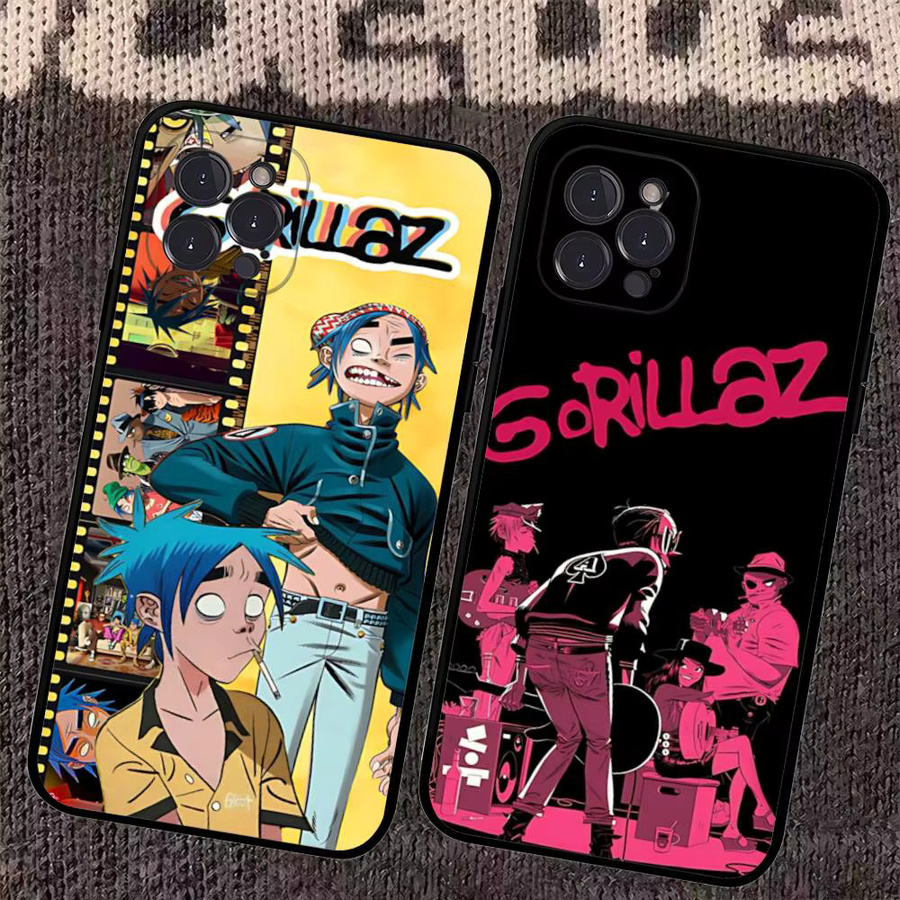 Rock Virtual Band G-Gorillaz Silikon Soft Cover Handyhülle für iPhone 17 16 15 14 13 12 11 Pro Max Plus in Multicolour - Bild 5