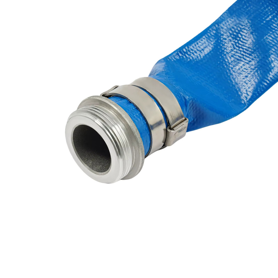 Blauer verstärkter PVC-Flachschlauch für Schwimmbecken und Wasserablauf, Länge: 15,24 m, Durchmesser: 3,81 cm - Bild 4