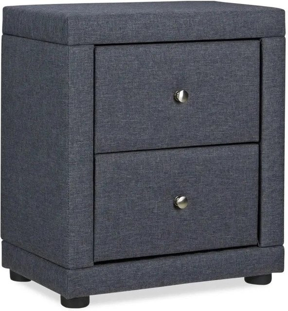 Homestyle4u Nachtschrank in Grau, B/T/H: 47 x 54 x 29 cm - Bild 1