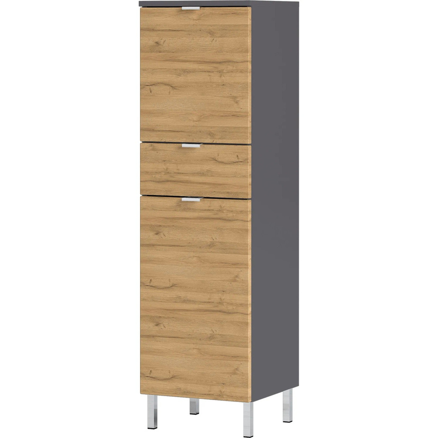Germania Schrank Mauresa Graphit/Grandson-Eiche-Nb. B/H/T: 34 x 120 x 34 cm - Bild 2