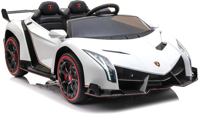 TPFLiving Lamborghini Veneno Elektro-Kinderauto, Doppelsitzer, weiß - Bild 1