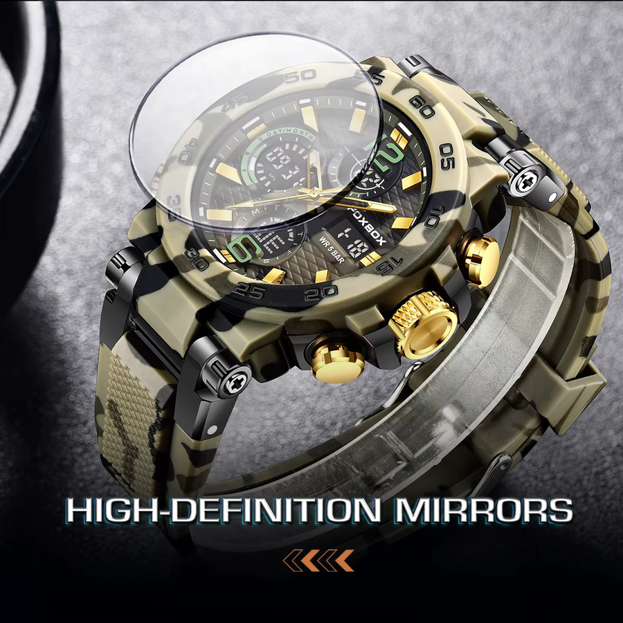 LIGE Digitaluhr, Quarz, Schwarz, Orange, Herren - Bild 6
