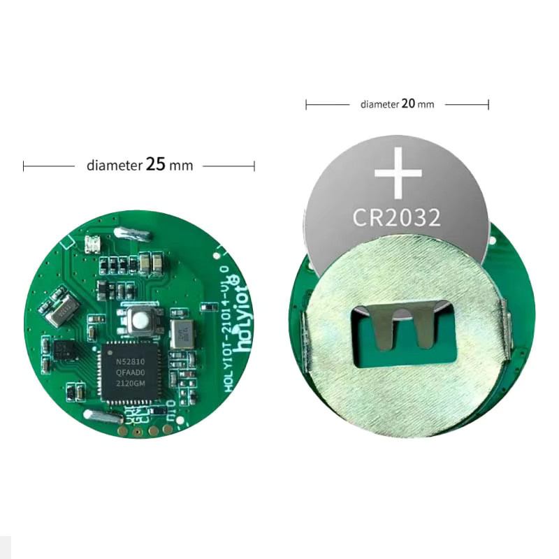 Holyiot Bluetooth-Beacon mit 3-Achsen-Beschleunigungsmesser-Sensor, wasserdichter iBeacon-Tag für Indoor-Tracking, Farbe: Grün - Bild 2