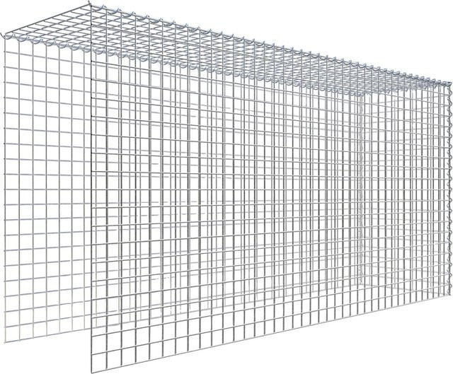 Gabiona Gabione-Anbaukorb Typ 4 aus Stahl, silbergrau, B/T/H: 100 x 200 x 50 cm - Bild 1