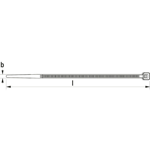 Fischer Kabelbinder aus Polyamid in Schwarz, 100 Stück, Breite: 7,6 mm, Länge: 350 mm - Bild 2