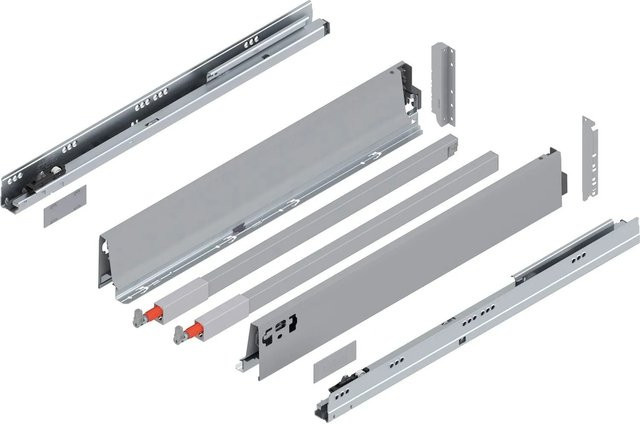 Blum D-Reling Tandembox antaro Vollauszug Blumotion Grau 550 mm 30 kg 1 Paar - Bild 1