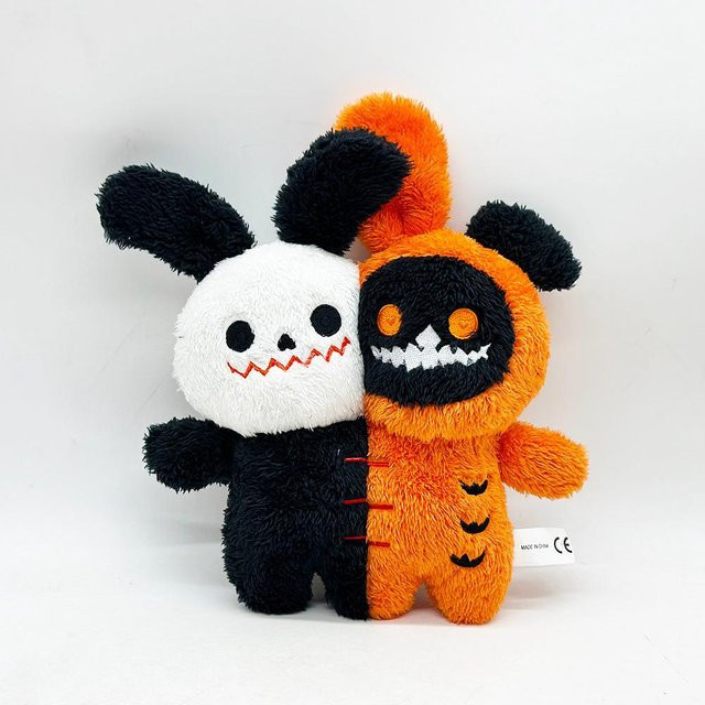 Yiran toy Schwarzes Geist Doppelkopf Plüschtier, 27cm, ab 14 Jahren - Bild 1