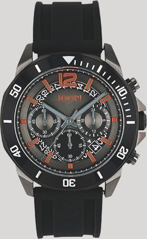 Joop! Chronograph, Edelstahl, Schwarz, Silikon, Herren - Bild 1