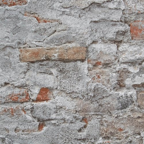 Rasch Vliestapete Bruchstein in Grau mit mattem Finish - Bild 1