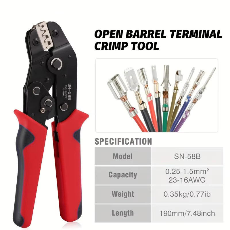 SN-58B Draht-Ratschen-Crimpzange mit offenem Zylinder für professionelle Crimping-Projekte - Bild 2