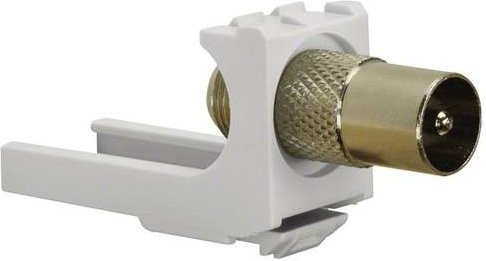Hager VZ317FS Koax-Einbaumodul E-Dat in Weiß - Bild 1