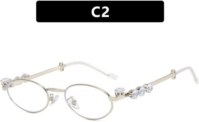 Dote Sonnenbrille, oval, Vollrand, Metall, white, gold, Damen - Bild 1