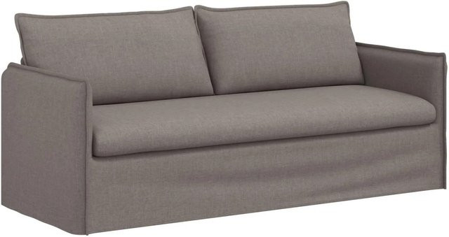 vidaXL Sofa in Taupe mit Stoffbezug, Breite: 196 cm, Tiefe: 82 cm, Höhe: 85 cm - Bild 1