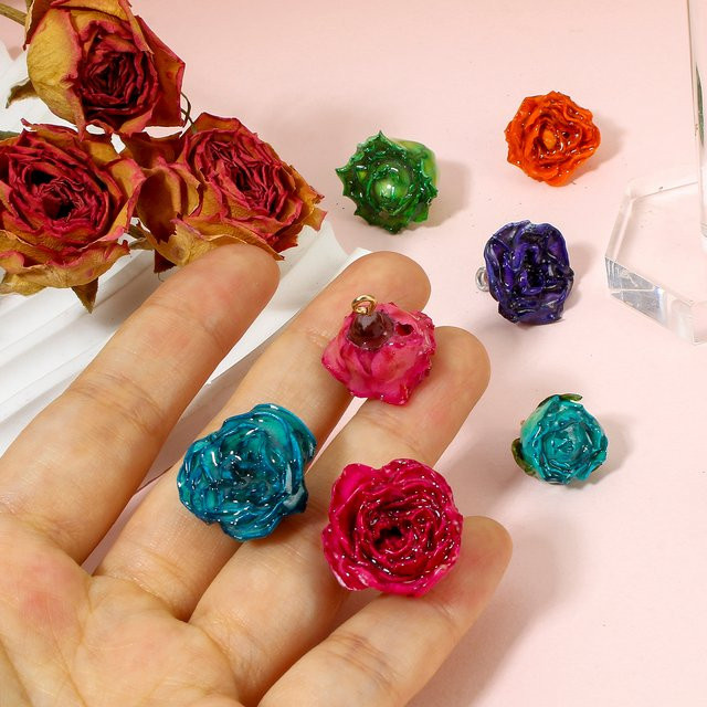 DoreenBeads Anhänger, Harz, Blume, Mehrfarbig, 20x16mm - Bild 1