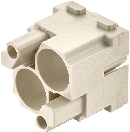 HARTING Doppelmodul Crimpen aus Kunststoff in Grau und Beige, 1 Stück - Bild 1