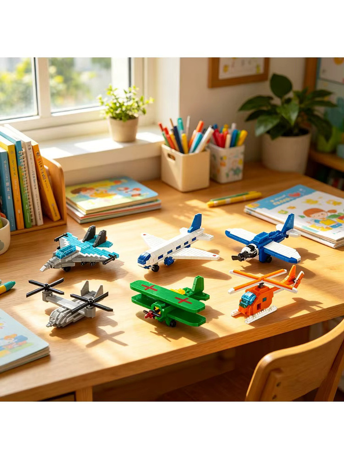 Doubuilt Mikro-Mini-Flugzeug-Bausatz, Flugzeugmodell, Blau, Kunststoff - Bild 3