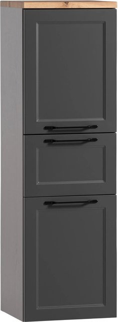 Held Möbel Midischrank Padua in matt Graphit Grau, B/T/H: 40 x 35 x 130 cm - Bild 1