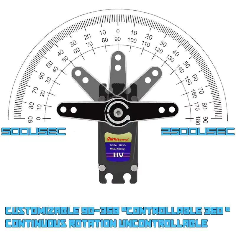 Stemedu Digital Servo, 2-teiliges Set, Metall, Schwarz - Bild 6