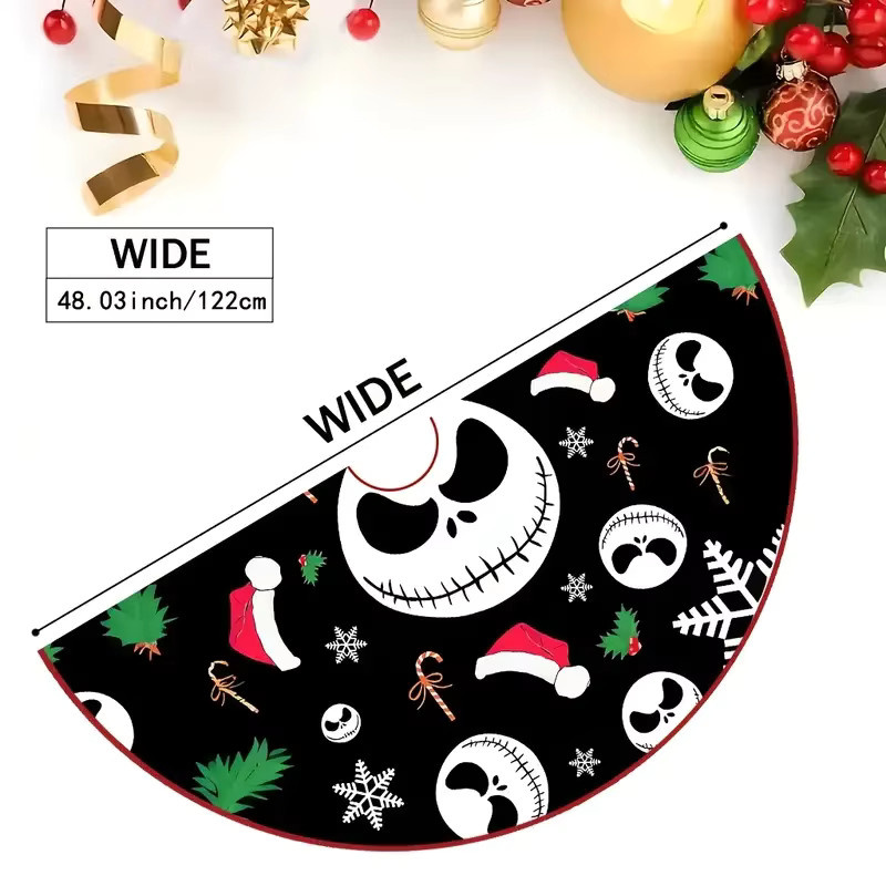 VIKAMA Weihnachtsbaum-Rock mit Horror-Motiv im Landhausstil für deine Weihnachtsdekoration - Bild 4