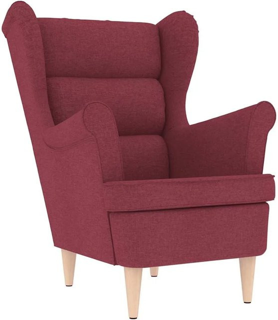 vidaXL Sessel in Weinrot mit Stoffbezug und Armlehnen, B/T/H: 74 x 84 x 100 cm - Bild 1