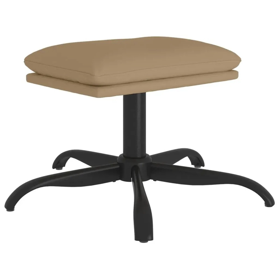 vidaXL Fußhocker in Cappuccino-Braun aus Kunstleder, B/T/H: 60 x 60 x 39 cm - Bild 1