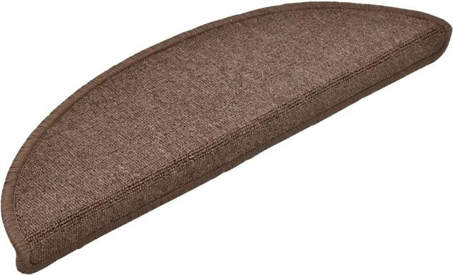 vidaXL Treppenmatten aus Polypropylen, 15 Stück, Kaffeebraun, rutschfest und schalldämmend, B: 56 cm, H: 3 cm, T: 17 cm - Bild 1