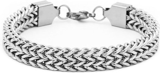 Armband Allbestart, Schlangenkette, Doppelgliederkette, Titan, Weiß, Herren - Bild 1