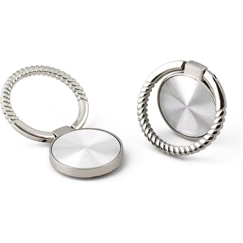Magnetischer Auto Handy-Ständer aus Zinklegierung, drehbar und verstellbar, Halterung mit Ring-Aufkleber für iPhone, Huawei und Xiaomi, Farben: Rot und Silber - Bild 3
