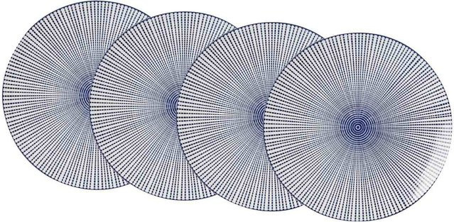 Ritzenhoff & Breker Dessertteller Royal Makoto Blue mit geometrischem Design, 4er Set, Durchmesser: 21,5 cm - Bild 1
