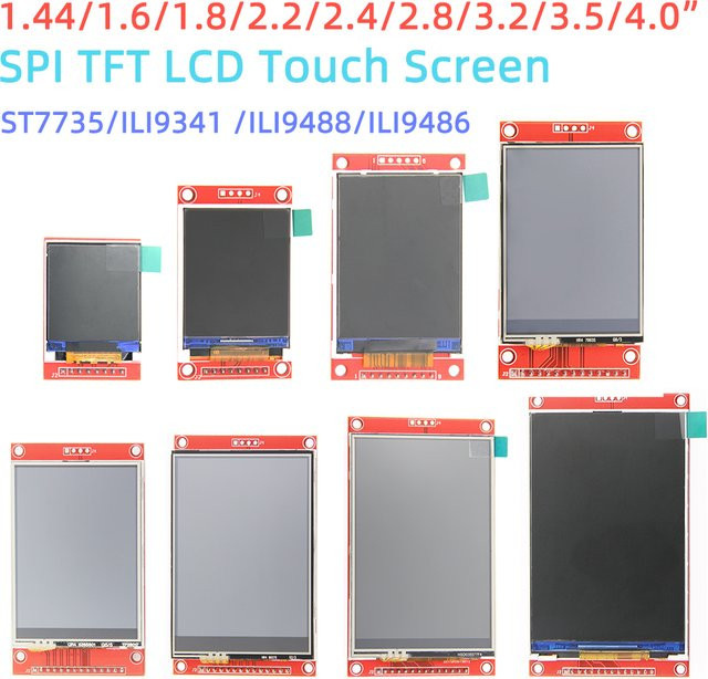 iPistBit SPI TFT LCD Bildschirm mit Touch Panel und Treiber IC ILI9341/ILI9488/ILI9486, Auflösung 320 x 480 Pixel - Bild 1