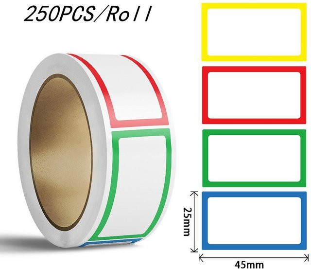 300 Stück abnehmbare Gefrieretiketten von Binchi Outdoor Product in Weiß zur Lebensmittelaufbewahrung, selbstklebende Datumsaufkleber für Flaschen und DIY-Projekte, Größe: 2,54 x 5,08 cm - Bild 1