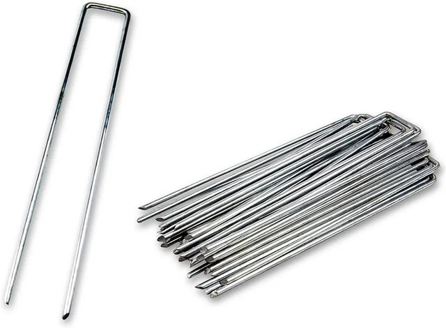 Noor Anti-Rost Erdanker aus Edelstahl in Silber, 100 Stück, H x B x T: 200 x 25 x 3,8 mm - Bild 1