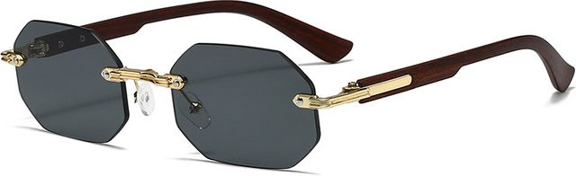 Neue Vintage Sonnenbrille, oval, randlos, unisex - Bild 1