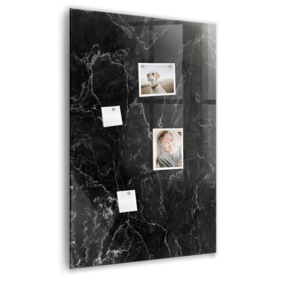 Tulup Magnettafel aus Glas in Dunkler Marmor Optik, beschreibbar, B: 60 cm, H: 90 cm - Bild 2
