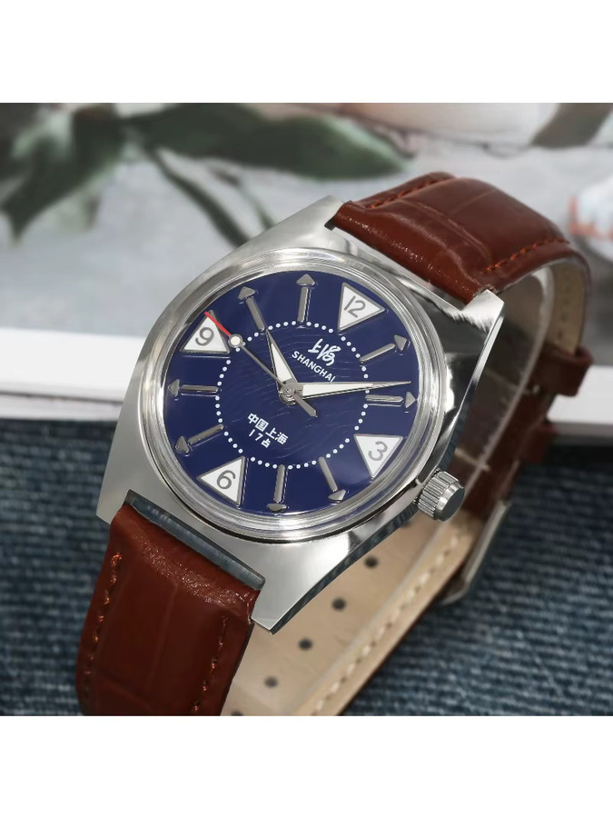 HEIMDALLR Armbanduhr, Handaufzug, Edelstahl, 36 mm, Blau, Herren - Bild 7