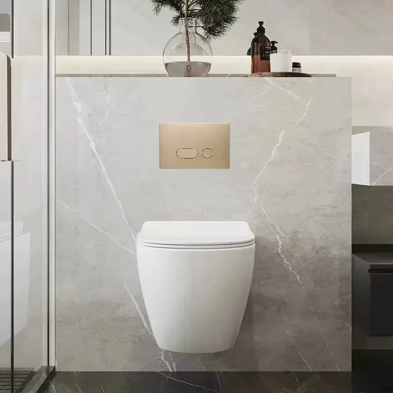 Geberit Doppelbetätigter Spülknopf für Up182 100 Unterputz-Spülkasten und Delta 21 50 Serie in Gold - Bild 4