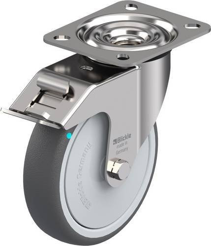Blickle LEX-PATH 125KFD-FI Lenkrolle mit Feststeller, Rad-Durchmesser: 125 mm, Tragfähigkeit: 150 kg, Farbe: Grau - Bild 1