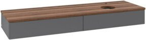 V&B Waschtischunterschrank Antao mit Beleuchtung, Anthrazit lackiert, B/T: 160 x 50 cm - Bild 1