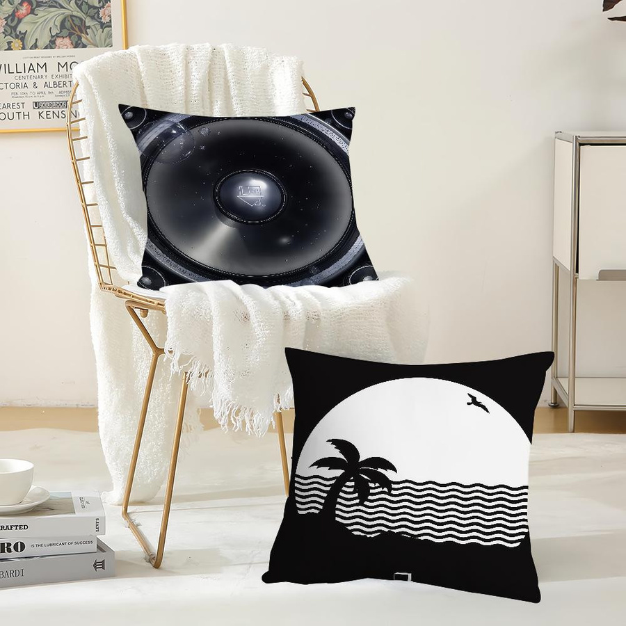 N-Neighbourhood Ultraschall-Kissenhülle aus Peach Skin für Schlafzimmer, Wohnzimmer und Auto, B/B: 18 x 18 cm - Bild 1