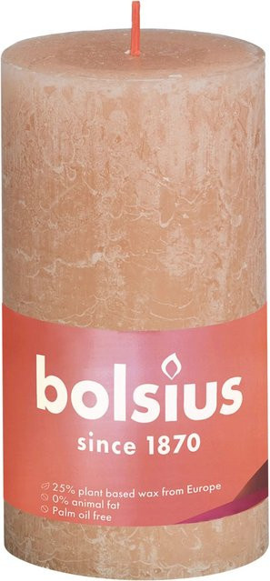 Bolsius Rustik-Kerze Shine XXL in Nebliges Rosa Ø 10 cm x Höhe 20 cm - Bild 1