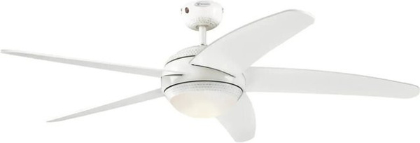 Westinghouse Bendan Deckenventilator in Weiß mit dimmbarer LED-Beleuchtung und Fernbedienung