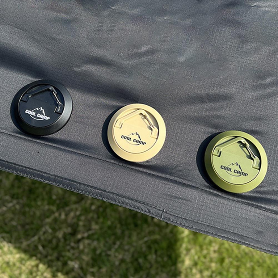 Super Six Magnetischer Haken für Campingzelte und Outdoor-Überdachungen in Schwarz aus ABS mit starkem Magnetverschluss - Bild 2
