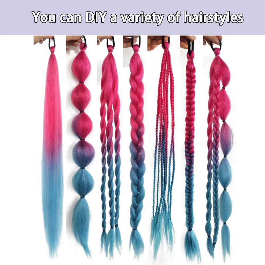 Refeeny Haarschmuck, geflochtener Pferdeschwanz, synthetisch, Damen - Bild 6