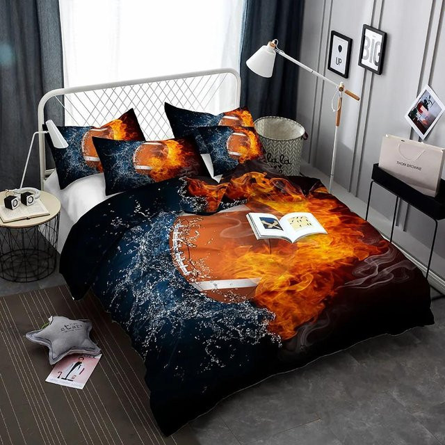 Heim Luxus Bettwäsche-Set aus Mikrofaser im europäischen und amerikanischen Stil, Single, B: 135 cm, L: 200 cm, 3-teilig - Bild 1