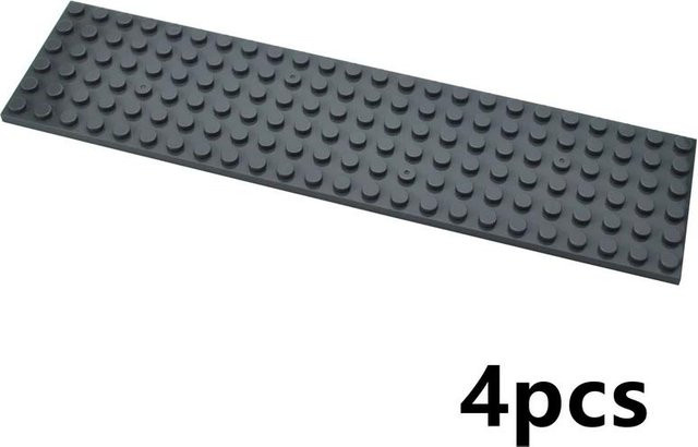 4-teiliges Set Dünne Ziegel 3026 Platte 6x24 Noppen Bausteine, Lernspielzeug, ab 3 Jahren - Bild 1