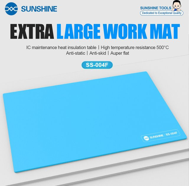 SUNSHINE SS-004F Silikon Wärmedämmung Pad für Handy Reparaturen, Grau, 50 x 35 cm - Bild 1