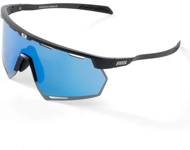 Bikkoa Stratox Sportbrille, Vollrand, Carbonfaser, Unisex, blue black - Bild 1